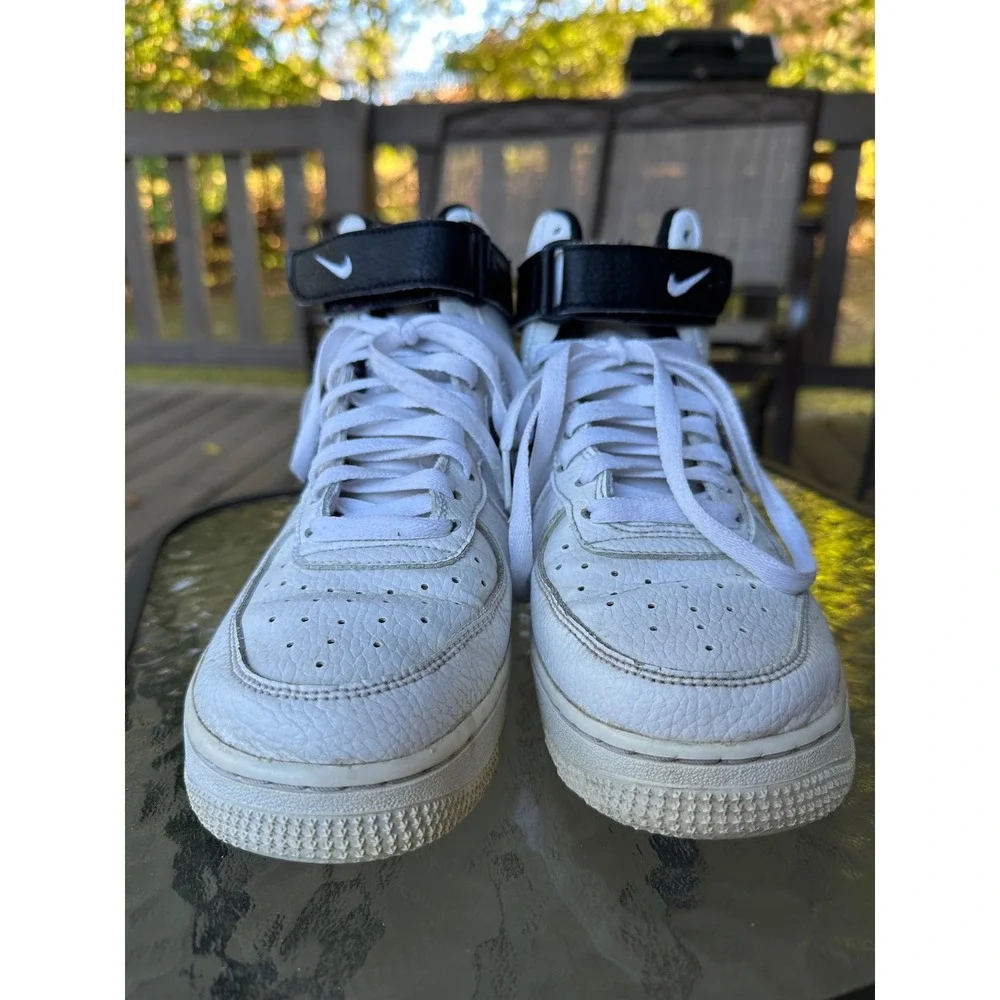 Nike Air Force 1 '07 High Top White‎ Black CT3202-100 Sneakers Mens Size 6.5